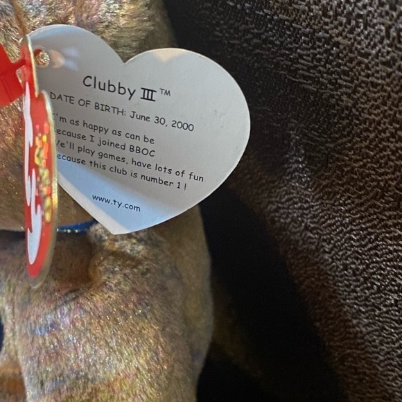 TY Retired "Clubby III" Beanie Baby Collectible w/ Swing Tag (2000) - Picture 4 of 4